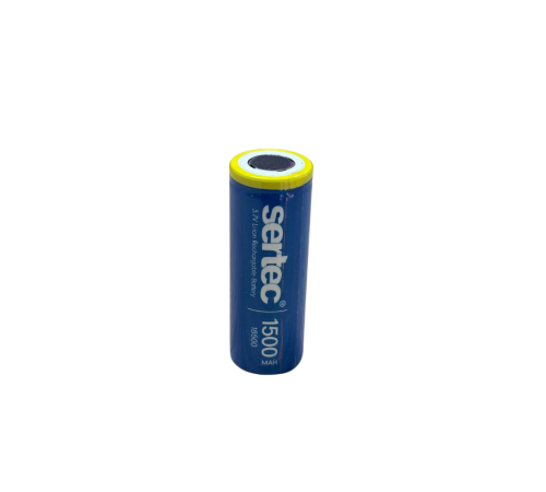 Sertec 3.7V Li-ion 18500 1500 mAh 1C Şarjlı Pil
