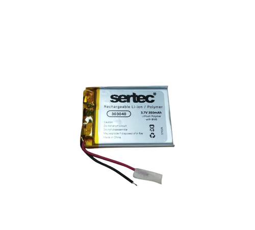 Sertec 303040 3.7V 350 MAh Li-Polymer Pil (Devreli/1.5A)
