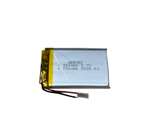 Sertec 383450 3.7V 750 MAh Li-Polymer Pil (Devreli/1.5A)