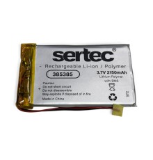 Sertec 385385 3.7V 2150 MAh Li-Polymer Pil (Devreli/1.5A)