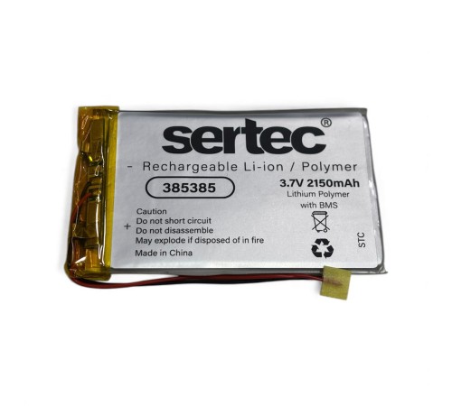 Sertec 385385 3.7V 2150 MAh Li-Polymer Pil (Devreli/1.5A)