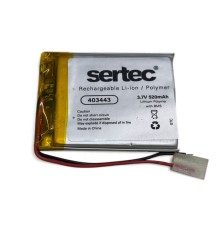 Sertec 403443 3.7V 520 MAh Li-Polymer Pil (Devreli/1.5A)
