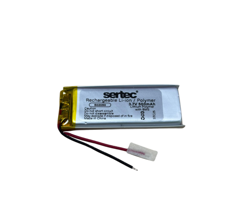 Sertec 502050 3.7V 500 MAh Li-Polymer Pil (Devreli/1.5A)