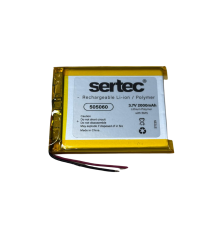 Sertec 505060 3.7V 2000 mAh Li-Polymer Pil (Devreli/1.5A)