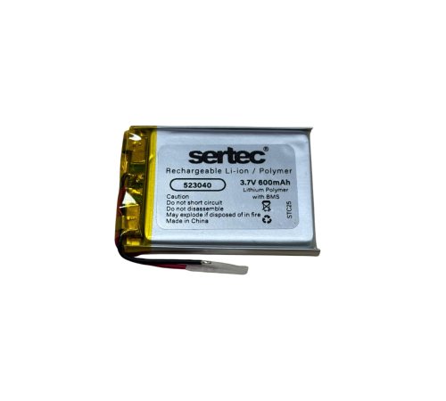 Sertec 523040 3.7V 600 MAh Li-Polymer Pil (Devreli/1.5A)