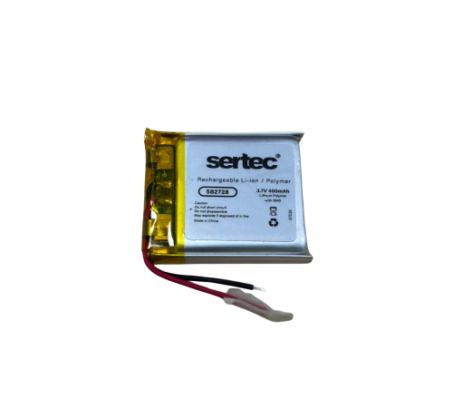 Sertec 582728 3.7V 400 MAh Li-Polymer Pil (Devreli/1.5A)