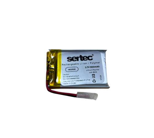 Sertec 602535 3.7V 600 MAh Li-Polymer Pil (Devreli/1.5A)