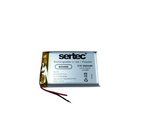 Sertec 603450 3.7V 1200 MAh Li-Polymer Pil (Devreli/1.5A)