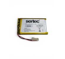 Sertec 605080 3.7V 3000 mAh Li-Polymer Pil (Devreli/1.5A)