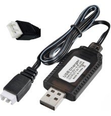 Sertec 7.4V Li-ion SM-3P Soket Drone Bataryası USB Şarj Kablosu