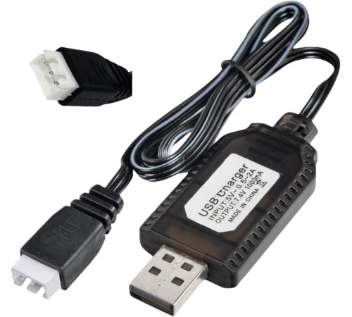 Sertec 7.4V Li-ion SM-3P Soket Drone Bataryası USB Şarj Kablosu