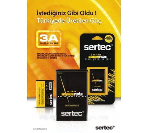 SERTEC - BlackBerry 9800 Uyumlu Batarya