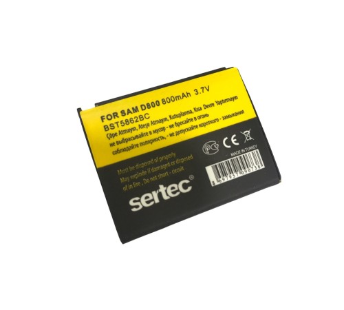 SERTEC - Samsung D808/D800 Uyumlu Batarya