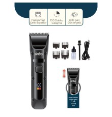 USB ŞARJLI - LCD GÖSTERGELİ SAÇ - SAKAL KESME TRAŞ MAKİNESİ SHC-1911