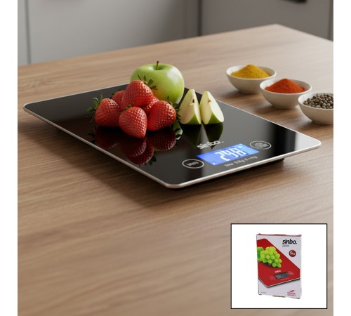 CAM MUTFAK TARTISI TERAZİ LCD EKRAN 5KG/1GR PİLLİ=CR2032 GR/OZ/ML/IB ÖLÇÜM SKS-4526