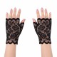Siyah Dantel Parmaksız Kısa Eldiven