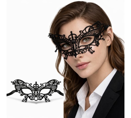 Siyah Dantel Venedik Maskesi Kadın – Zarif Parti & Balo Maskesi 2 No
