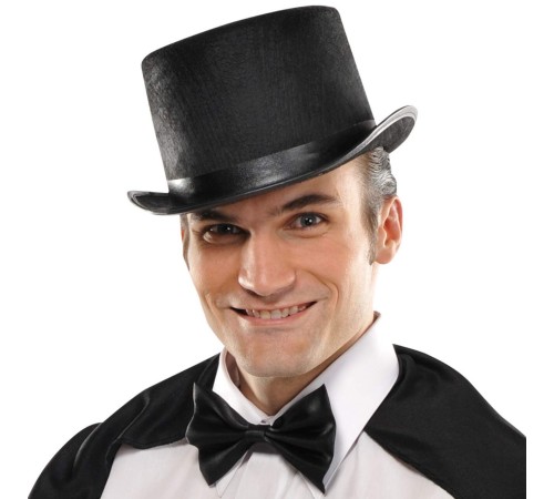 Siyah Keçe Sihirbaz Fötr Şapka 12 cm