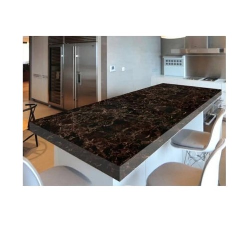 Siyah Mermer Desenli Yapışkanlı Tezgah Folyosu (3 mt.x 60 cm)