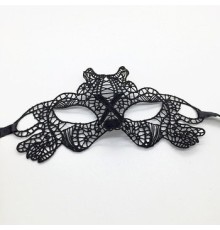 Siyah Renk Dantel Kesim Dantel İşlemeli Balo Parti Maskesi 11 No