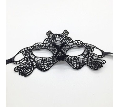 Siyah Renk Dantel Kesim Dantel İşlemeli Balo Parti Maskesi 11 No