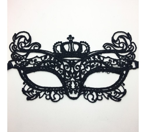 Siyah Renk Dantel Kesim Dantel İşlemeli Balo Parti Maskesi 9 No