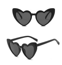 Siyah Renk Kalp Şekilli Parti Gözlüğü 15x5 cm