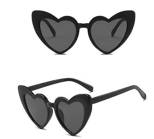 Siyah Renk Kalp Şekilli Parti Gözlüğü 15x5 cm