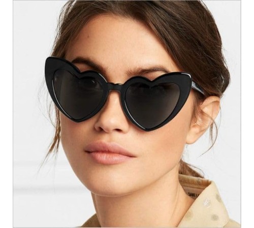 Siyah Renk Kalp Şekilli Parti Gözlüğü 15x5 cm