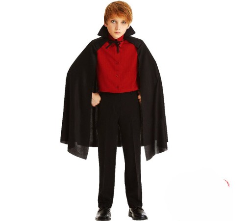 Sİyah Yakalı Pelerin - Vampir Pelerin - Dracula Pelerin 90 cm