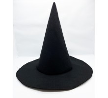 Siyah Renk Keçe Cadı Şapkası 35x38 cm
