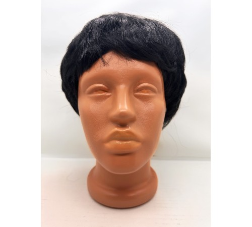 Siyah Renk Kısa Kesim İçi Astarlı Erkek Peruğu