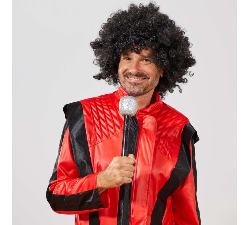 Siyah Renk Kıvırcık Afro Bonus Peruk