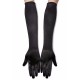 Siyah Renk Likralı Dirseğe Kadar Uzun Kumaş Eldiven 40 cm