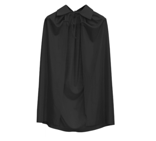 Siyah Renk Yakalı Çocuk Pelerin 90 cm