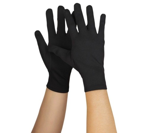 Siyah Renk Yetişkin Boy Likralı Gösteri Eldiveni