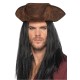 Siyah Saçlı Kaptan Korsan Şapkası