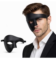 Siyah Yarım Erkek Maske – Phantom Parti & Balo Maskesi