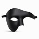 Siyah Yarım Erkek Maske – Phantom Parti & Balo Maskesi