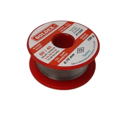 Soldex 60/40 Lehim Teli 100 gr 0,75 mm (Sn:60 / Pb:40)