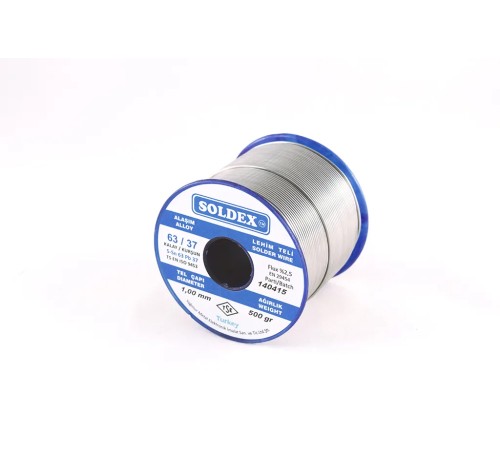 Soldex 63-37 Lehim Teli 500 Gr 0,75 mm - Sn:63 / Pb:37