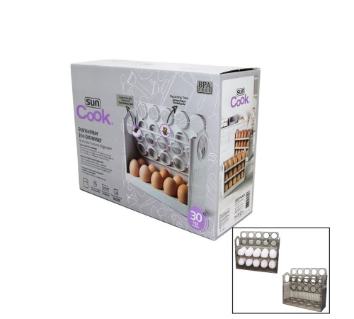 30 HAZNELİ BUZDOLABI YUMURTA ORGANİZERİ YAYLI KATLANIR RAF ZAMAN KAYIT FONKSİYONU