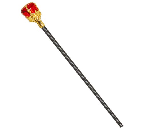 Taşlı Altın Renk Prenses Tacı ve Kırmızı Kraliyet Prenses Asası