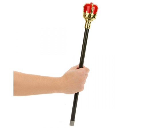 Taşlı Altın Renk Prenses Tacı ve Kırmızı Kraliyet Prenses Asası