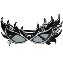 Taşlı Göz Kamaştıran Gecenin Yıldızı Siyah Parti Alev Gözlük