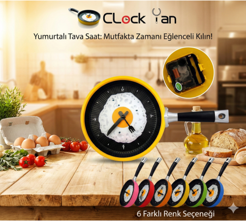 Tava Konseptli Duvar Saati