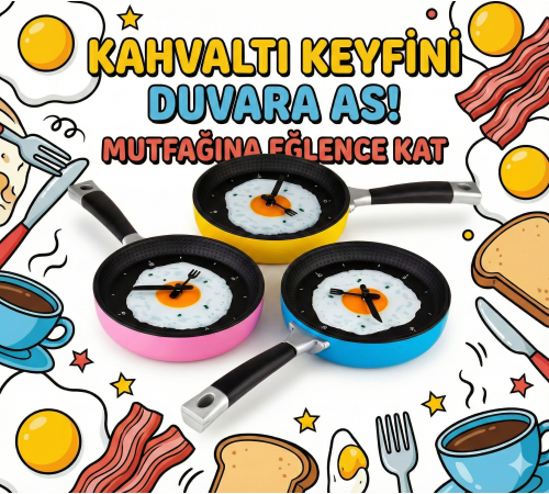 Tava Konseptli Duvar Saati