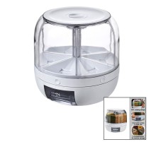 360° DÖNEBİLEN GIDA ORGANİZERİ 6 BÖLMELİ - 6KG. OTOMATİK DÜĞME MUSLUK