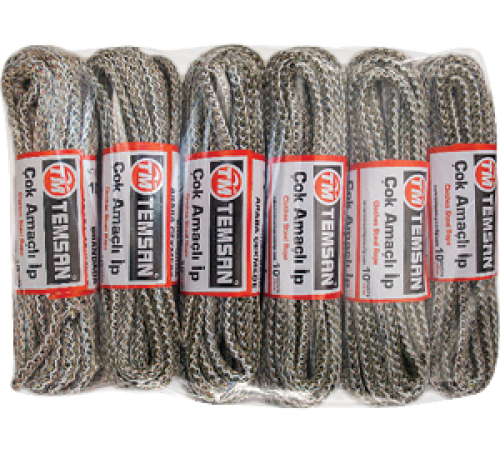 Temsan 10 mt Çok Amaçlı İp 12'li