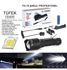 Tg-10 Şarjlı Profesyonel Av Feneri Wt-620